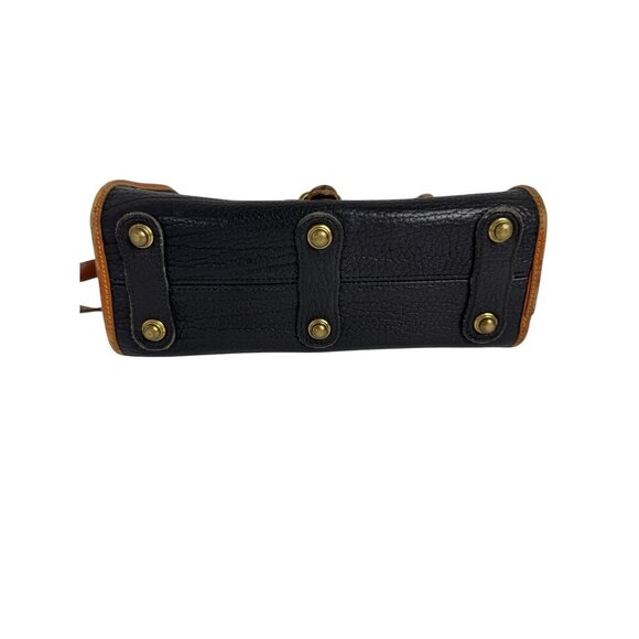 Dooney & Bourke VTG Essex Shoulder Bag Black Tan All Weather Leather USA Classic - Picture 5 of 16